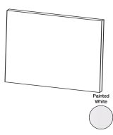 Cooper, Hudson, Monaco - 36" W x 48" L x 1/4" T Back Panel - Vertical Grain - in White PWH-PV3648