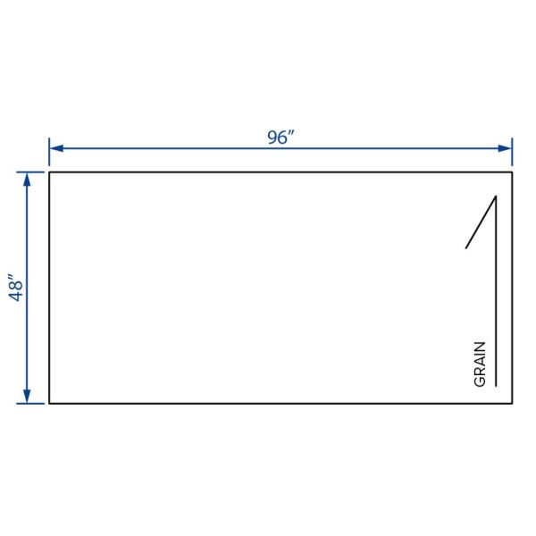 Cooper, Hudson, Monaco - 48" W x 96" L x 1/4" T Back Panel - Vertical Grain - in Espresso ESP-PV4896