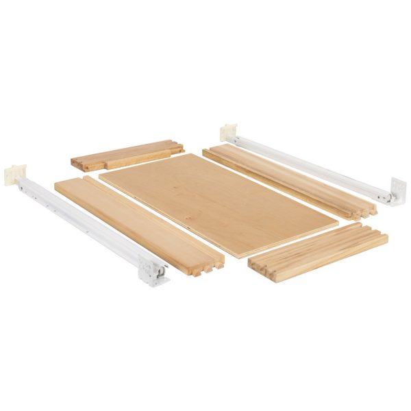 Cooper, Hudson, Monaco - 3" economy roll out tray that installs into a 15" base cabinet in UV Coated ECO-ROT15