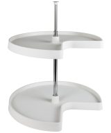 Cooper, Hudson, Monaco - 28" Diameter Kidney Plastic Lazy Susan Set in White PLS28-RTA