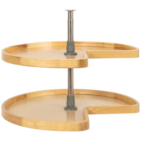 Cooper, Hudson, Monaco - 28" Diameter Kidney Wood Lazy Susan Set in UV Coated WLS28-RTA