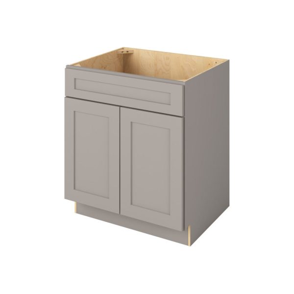 Cooper - 30" Sink Base, 2 Doors-1 False Front in Grey CGR-SB30