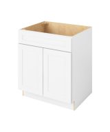 Cooper - 30" Sink Base, 2 Doors-1 False Front in White CWH-SB30