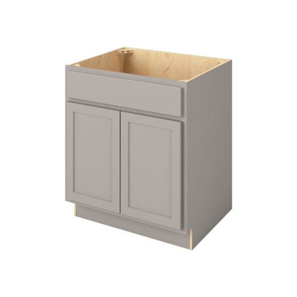 Hudson - 30" Sink Base, 2 Doors-1 False Front in Grey HGR-SB30