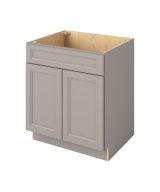 Monaco - 30" Sink Base, 2 Doors-1 False Front in Grey MGR-SB30