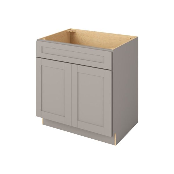 Cooper - 33" Sink Base, 2 Doors-1 False Front in Grey CGR-SB33