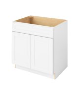 Cooper - 33" Sink Base, 2 Doors-1 False Front in White CWH-SB33