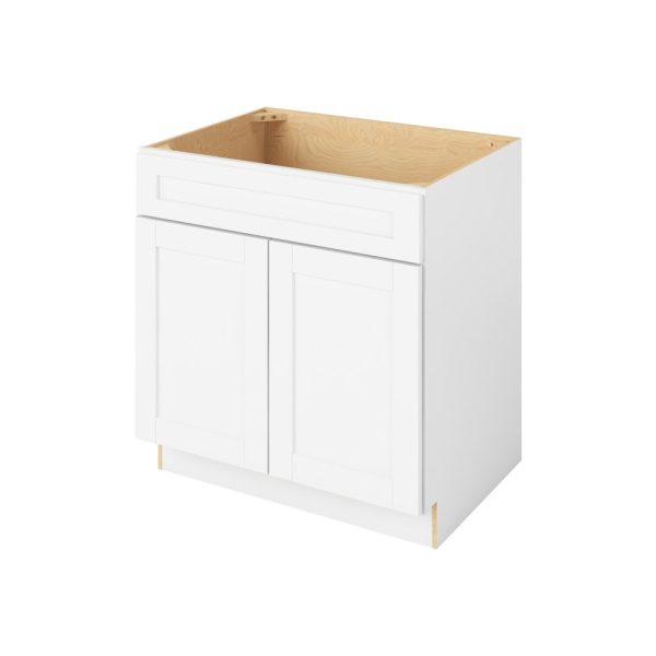 Cooper - 33" Sink Base, 2 Doors-1 False Front in White CWH-SB33