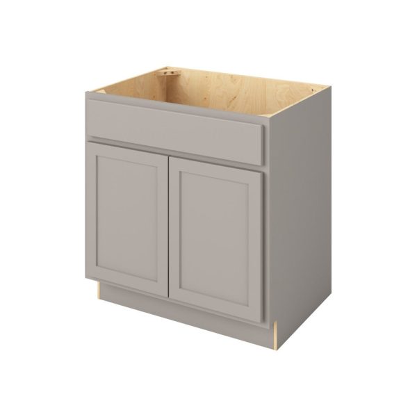 Hudson - 33" Sink Base, 2 Doors-1 False Front in Grey HGR-SB33