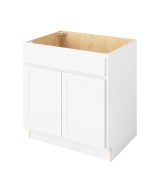 Hudson - 33" Sink Base, 2 Doors-1 False Front in White HWH-SB33