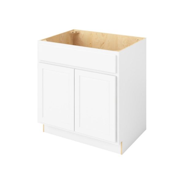 Hudson - 33" Sink Base, 2 Doors-1 False Front in White HWH-SB33