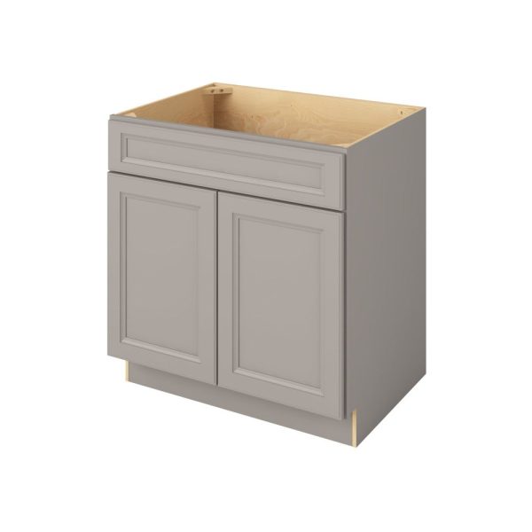 Monaco - 33" Sink Base, 2 Doors-1 False Front in Grey MGR-SB33