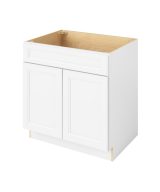 Monaco - 33" Sink Base, 2 Doors-1 False Front in White MWH-SB33