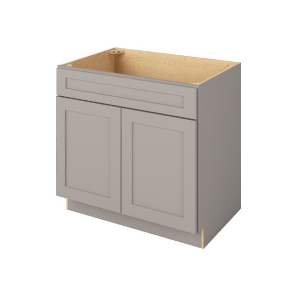 Cooper - 36" Sink Base, 2 Doors-1 False Front in Grey CGR-SB36