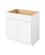 Cooper - 36" Sink Base, 2 Doors-1 False Front in White CWH-SB36