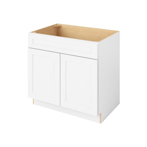 Cooper - 36" Sink Base, 2 Doors-1 False Front in White CWH-SB36