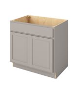 Hudson - 36" Sink Base, 2 Doors-1 False Front in Grey HGR-SB36