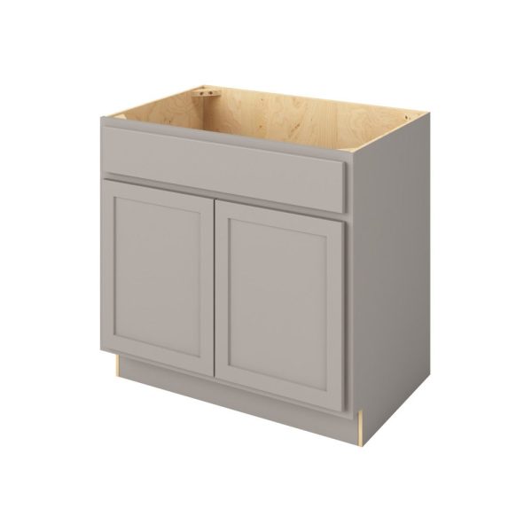 Hudson - 36" Sink Base, 2 Doors-1 False Front in Grey HGR-SB36