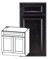 Monaco - 36" Sink Base, 2 Doors-1 False Front in Espresso MES-SB36