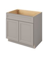 Monaco - 36" Sink Base, 2 Doors-1 False Front in Grey MGR-SB36