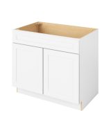 Cooper - 39" Sink Base, 2 Doors-1 False Front in White CWH-SB39