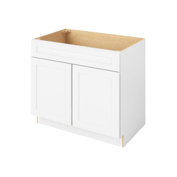 Cooper - 39" Sink Base, 2 Doors-1 False Front in White CWH-SB39