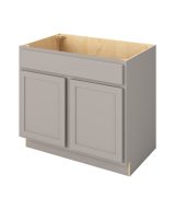 Hudson - 39" Sink Base, 2 Doors-1 False Front in Grey HGR-SB39