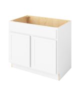 Hudson - 39" Sink Base, 2 Doors-1 False Front in White HWH-SB39