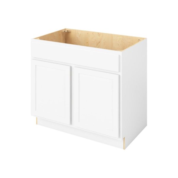 Hudson - 39" Sink Base, 2 Doors-1 False Front in White HWH-SB39