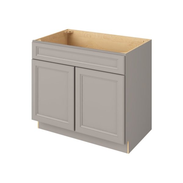 Monaco - 39" Sink Base, 2 Doors-1 False Front in Grey MGR-SB39