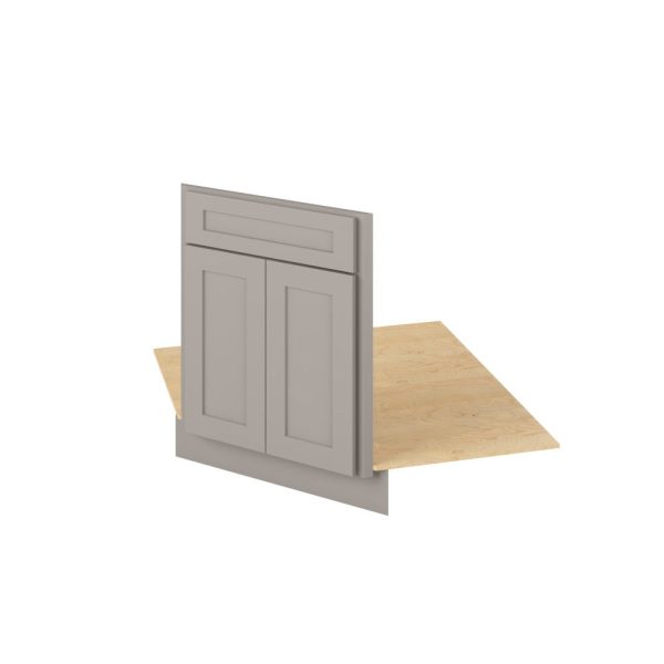 Cooper - 26-1/2" Sink Front Corner Diagonal, 2 Doors-1 False Front in Grey CGR-SFCD42