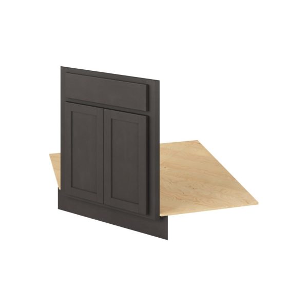 Hudson - 26-1/2" Sink Front Corner Diagonal, 2 Doors-1 False Front in Slate HSL-SFCD42