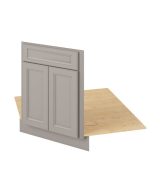 Monaco - 26-1/2" Sink Front Corner Diagonal, 2 Doors-1 False Front in Grey MGR-SFCD42