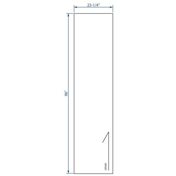 Cooper, Hudson, Monaco - 23-1/4" W x 96" L x 1/4" T Tall End Panel - in Espresso ESP-TEP96