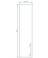 Cooper, Hudson, Monaco - 23-1/4" W x 96" L x 1/4" T Tall End Panel - in White PWH-TEP96