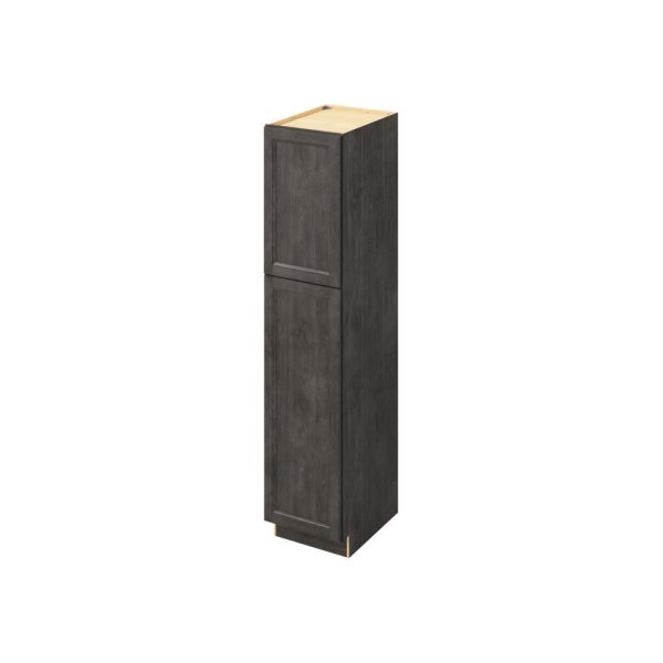 Monaco - 18" x 84" Utility Pantry, 2 Doors, 8 Shelves in Slate MSL-UP1884