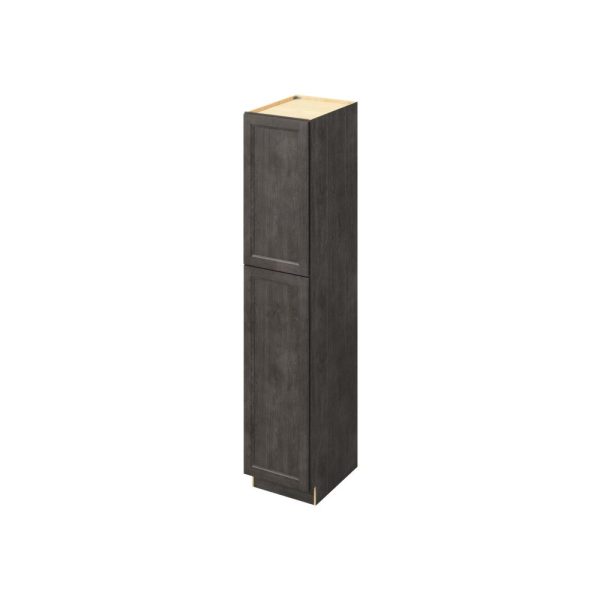 Monaco - 18" x 90" Utility Pantry, 2 Doors, 8 Shelves in Slate MSL-UP1890