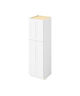 Cooper - 24" x 84" Utility Pantry, 4 Doors, 8 Shelves in White CWH-UP2484