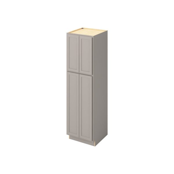 Hudson - 24" x 84" Utility Pantry, 4 Doors, 8 Shelves in Grey HGR-UP2484