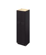 Monaco - 24" x 84" Utility Pantry, 4 Doors, 8 Shelves in Espresso MES-UP2484