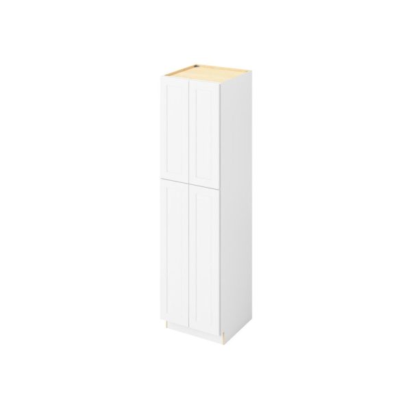 Cooper - 24" x 90" Utility Pantry, 4 Doors, 8 Shelves in White CWH-UP2490