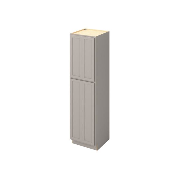 Hudson - 24" x 90" Utility Pantry, 4 Doors, 8 Shelves in Grey HGR-UP2490