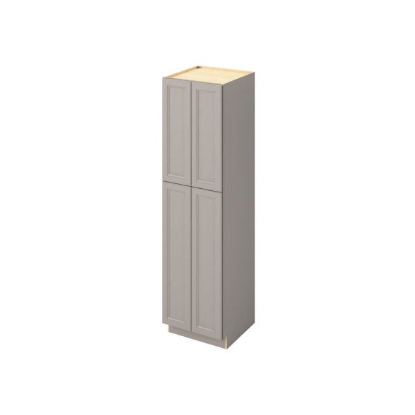 Monaco - 24" x 90" Utility Pantry, 4 Doors, 8 Shelves in Grey MGR-UP2490