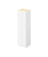 Monaco - 24" x 90" Utility Pantry, 4 Doors, 8 Shelves in White MWH-UP2490