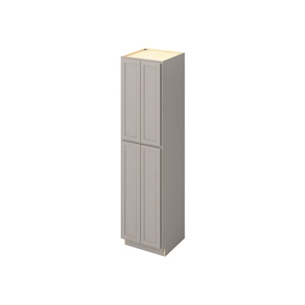 Hudson - 24" x 96" Utility Pantry, 4 Doors, 8 Shelves in Grey HGR-UP2496