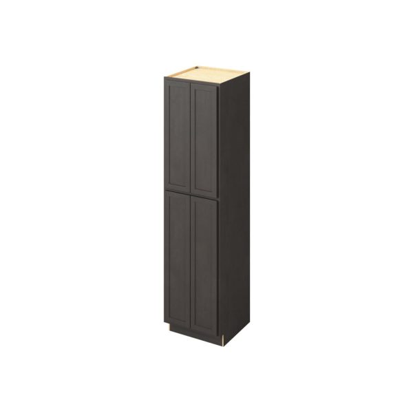 Hudson - 24" x 96" Utility Pantry, 4 Doors, 8 Shelves in Slate HSL-UP2496