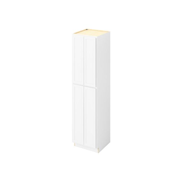 Hudson - 24" x 96" Utility Pantry, 4 Doors, 8 Shelves in White HWH-UP2496