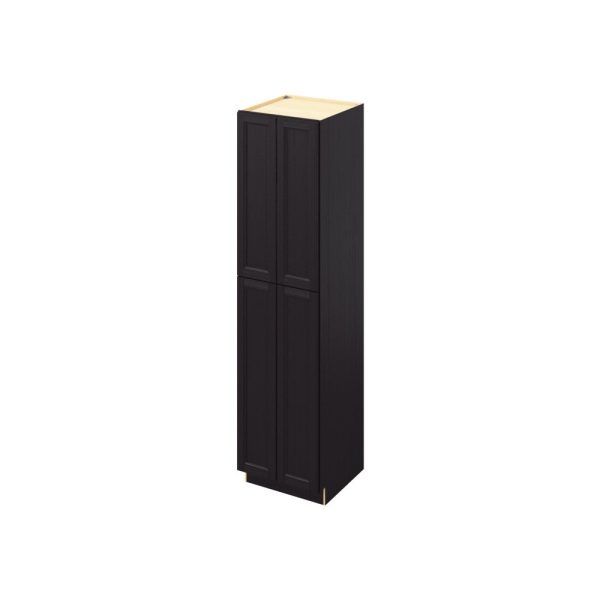 Monaco - 24" x 96" Utility Pantry, 4 Doors, 8 Shelves in Espresso MES-UP2496