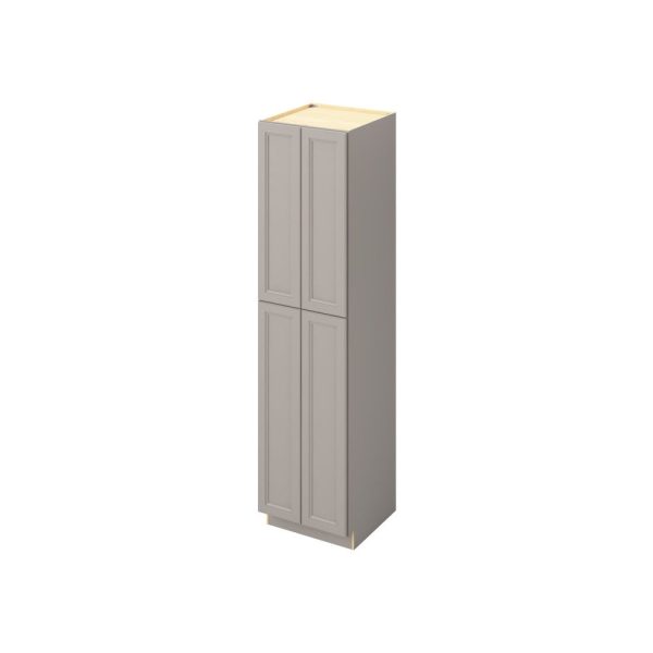 Monaco - 24" x 96" Utility Pantry, 4 Doors, 8 Shelves in Grey MGR-UP2496