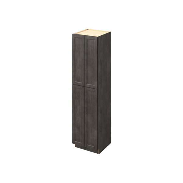 Monaco - 24" x 96" Utility Pantry, 4 Doors, 8 Shelves in Slate MSL-UP2496